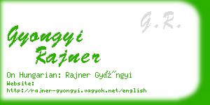 gyongyi rajner business card